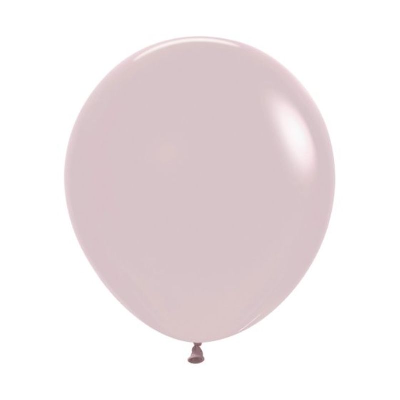 Pack of 6 Sempertex 45cm pastel dusk rose latex balloons, perfect for elegant celebrations and versatile decor.