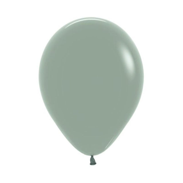 Pack of 25 Sempertex 30cm pastel laurel green latex balloons, ideal for vibrant event decor and celebrations.