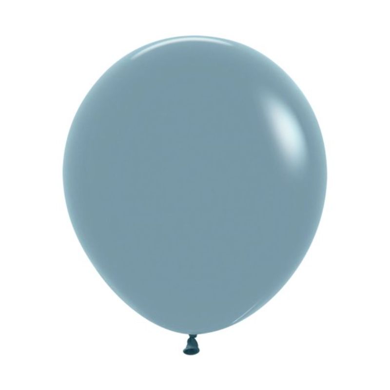 Sempertex 45cm Pastel Dusk Blue Latex Balloons  - Pack of 6
