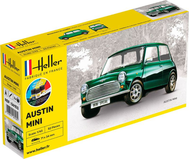 Heller Starter Kit Mini with cement, brush, and vibrant paints for creative model building and painting. Perfect for all skill levels.