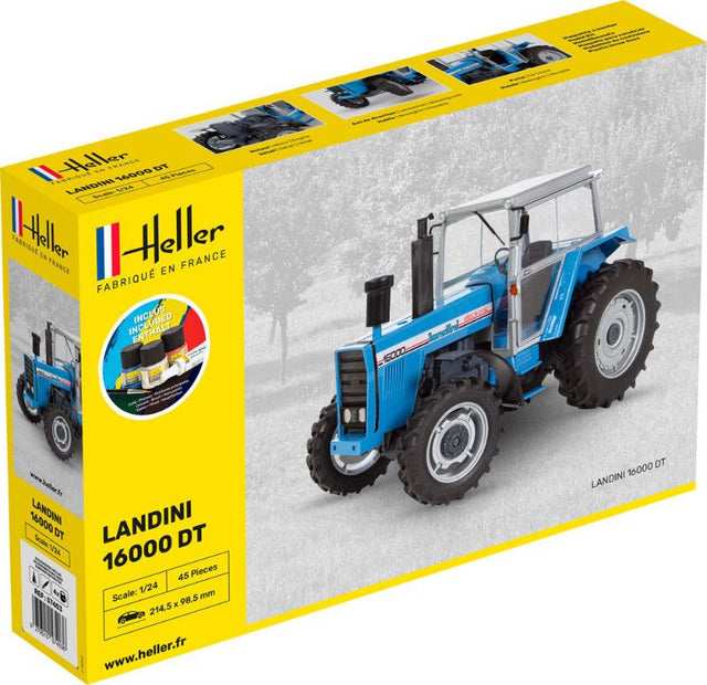 Heller Starter Kit Landini 16000 Dt: versatile DIY kit with cement, brush, and premium paints for all crafting and improvement needs.