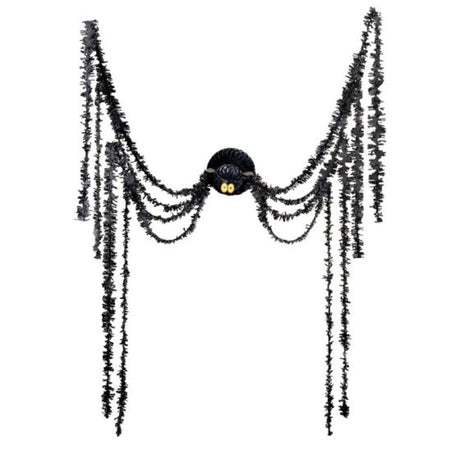 Spider All-In-One Hanging Decoration Kit features a vibrant mix of honeycomb and tinsel, perfect for festive celebrations.