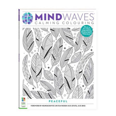 Set of 3 Mindwaves Calming Colouring Books featuring intricate designs for mindfulness and relaxation, designed by Dr. Stan Rodski.