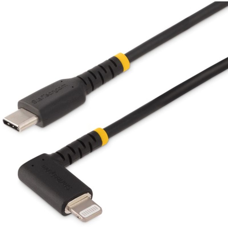 StarTech.com 6ft (2m) Durable USB-C to Lightning Cable, Right-Angled Heavy Duty