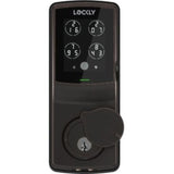 Lockly Secure Pro Smart Lock in matte black, featuring a touchscreen and advanced security for convenient keyless entry.