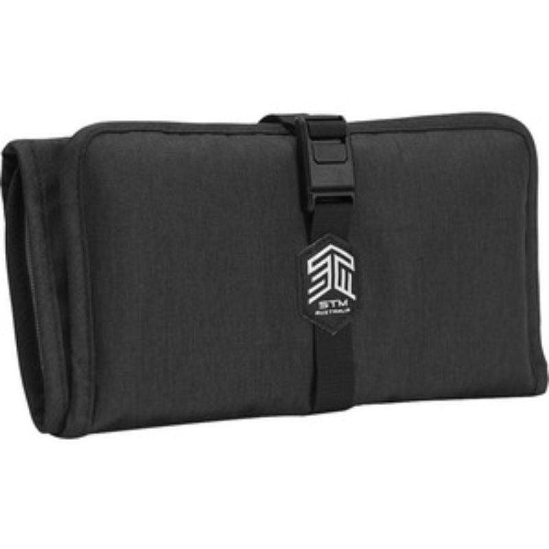 Sleek black laptop bag with padded compartment, detachable strap, and functional pockets for modern professionals.