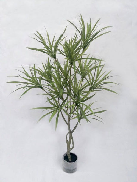 Lifelike 1.5m Artificial Dracaena Tree in pot, ideal for enhancing home and office decor with low-maintenance greenery.