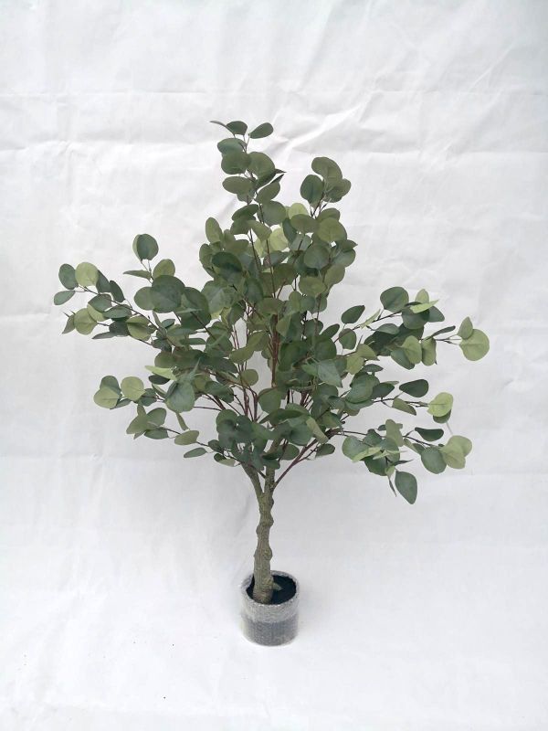Lifelike 1.2m artificial eucalyptus tree in a stylish pot, perfect for enhancing indoor decor without maintenance.