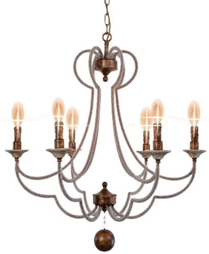 Antique gold foil chandelier (82cm) featuring elegant iron design, blending vintage style with modern sophistication.