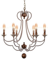 Antique gold foil chandelier (82cm) featuring elegant iron design, blending vintage style with modern sophistication.