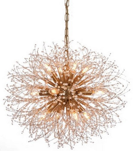 Elegant 70cm iron chandelier with hairline brass plating, perfect for enhancing modern or classic interiors.