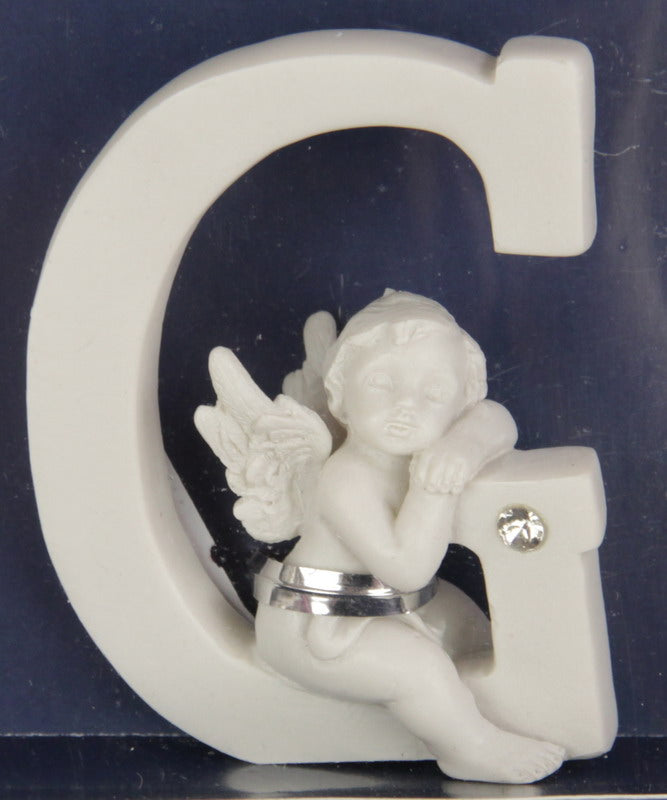 Whimsical Letter Cherub - G, a 7cm decorative letter with a charming cherub design for personalized decor and gifts.