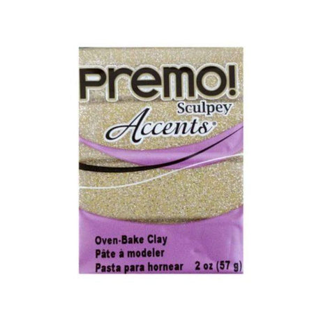 Premium yellow gold glitter polymer clay for crafting, ideal for jewelry making and detailed artwork.