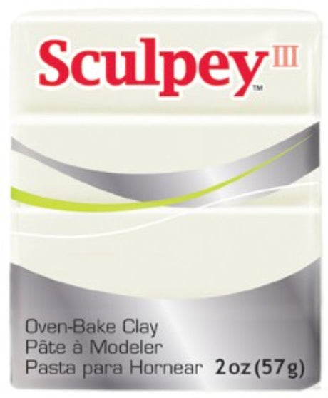 Pearl Sculpey III 57g polymer clay for versatile crafting, ideal for detailed sculptures and jewelry, easy for all ages.