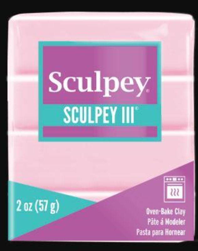 Sculpey III 57G Ballerina clay, versatile and pliable for crafting models, jewelry, and figurines, with a charming matte finish.