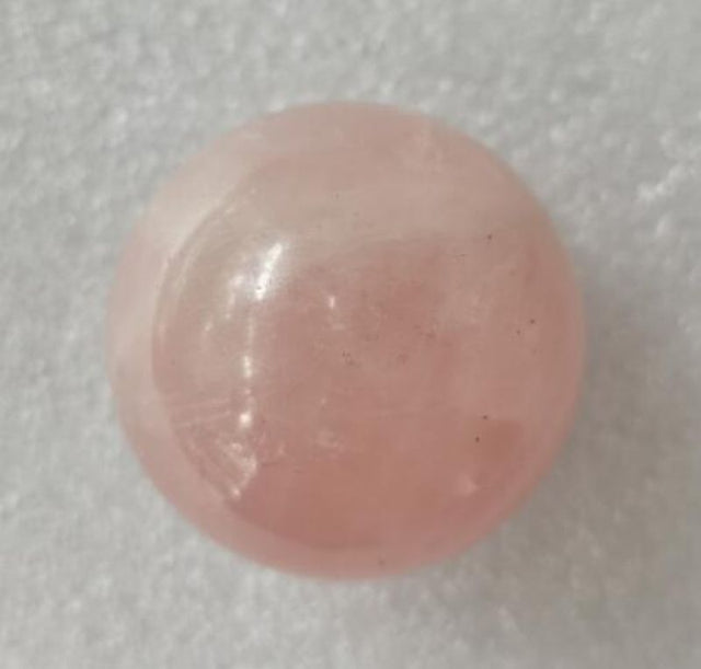 Rose Quartz Sphere (4cm) - a delicate pink crystal sphere for meditation and decor, promoting love and emotional healing.