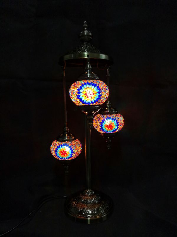 Turkish Mosaic Lamp 1 - Multi Coloured 3 Tier (75cm)