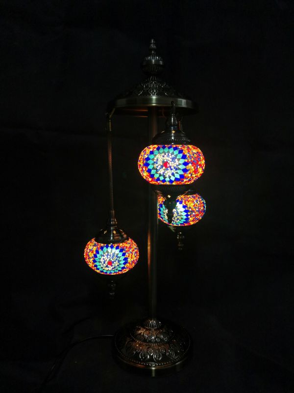 Turkish Mosaic Lamp 3 - Multi Coloured 3 Tier (75cm)