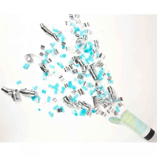 Shimmering party confetti poppers in a pack of 3, perfect for vibrant celebrations with a dazzling iridescent finish.