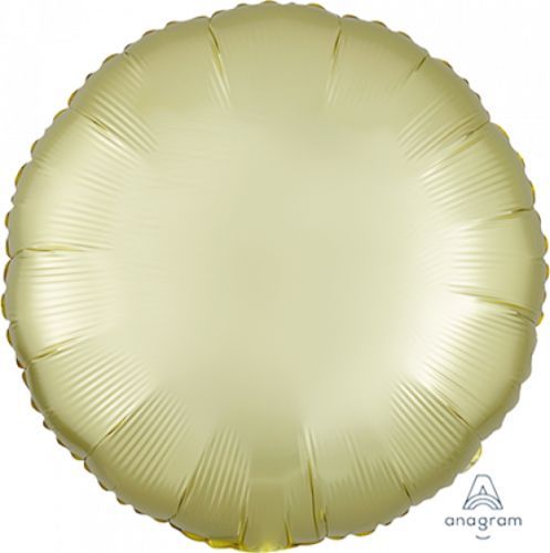 Pastel yellow 45cm foil balloon, self-sealing, perfect for celebrations and events, adds warmth and cheer to decor.