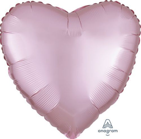 Pastel pink heart-shaped balloon, 45cm, ideal for elegant celebrations and photo backdrops. Perfect for any festive occasion.