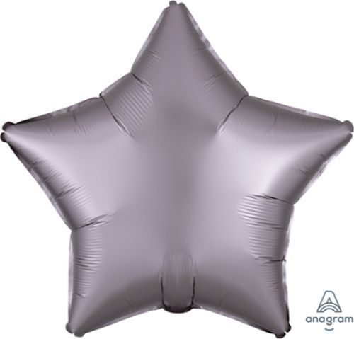 45cm XL Satin Luxe Greige Star balloon, perfect for elegant party decor and versatile for any celebration theme.