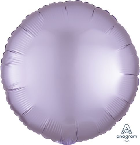 45cm pastel lilac satin luxe circle balloon, perfect for adding elegance to celebrations and events.