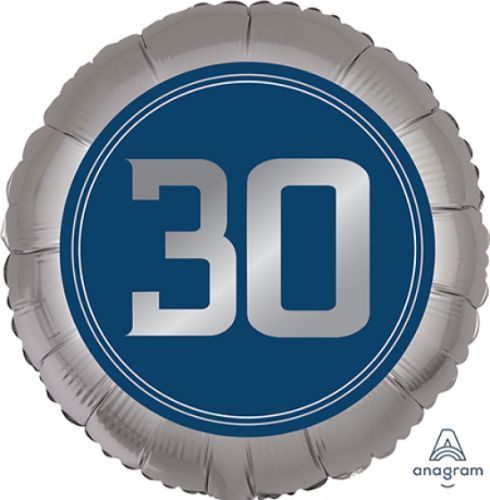 Vibrant 45cm balloon with "Happy 30th Birthday" design, perfect for celebrating milestone birthdays in style.