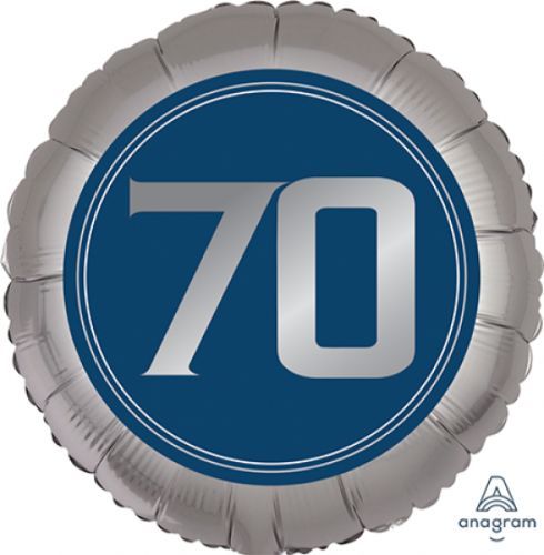 Vibrant 45cm balloon for 70th birthday celebrations, featuring a cheerful design and ideal for festive party decor.