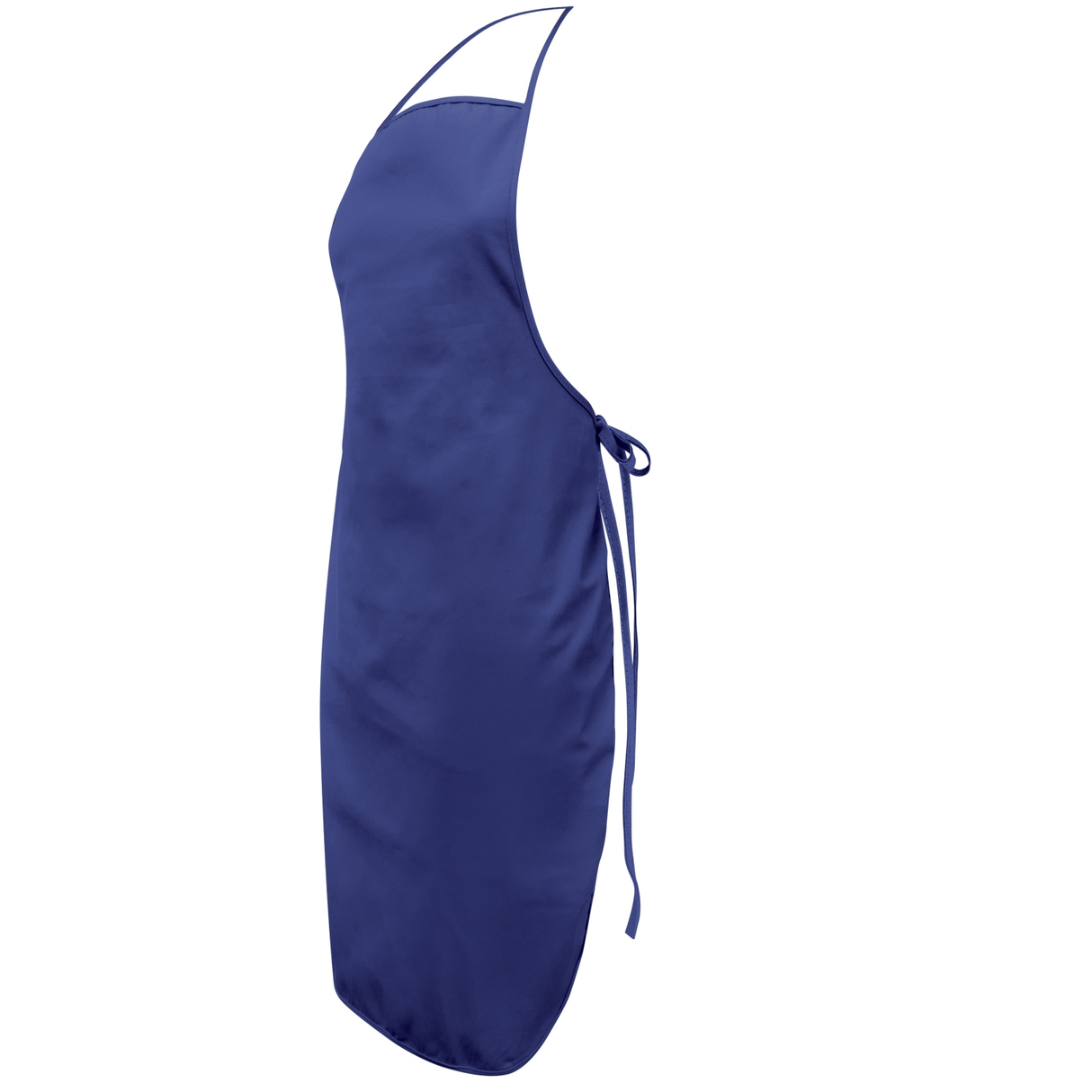 Set of 6 royal blue bib aprons made from durable cotton twill, perfect for chefs and crafts, measuring W 603mm x H 888mm.