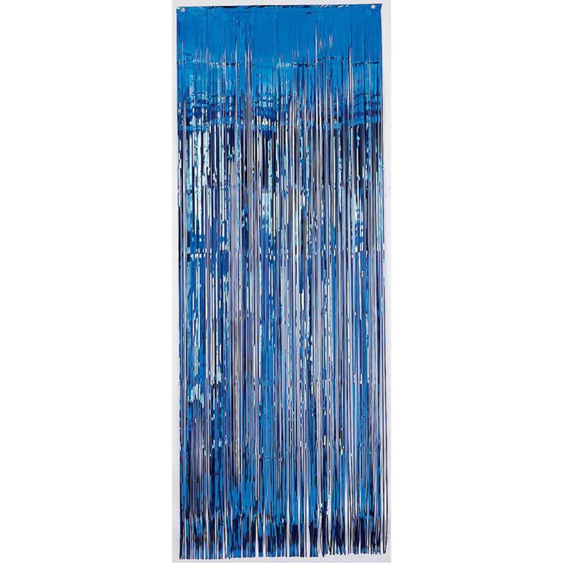 Metallic Curtain - Bright Royal Blue