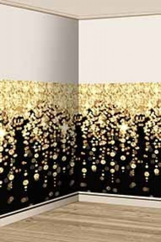 Dazzling 1.21m x 12.1m room roll with cascading lights design, perfect for adding glamour to any celebration or event.