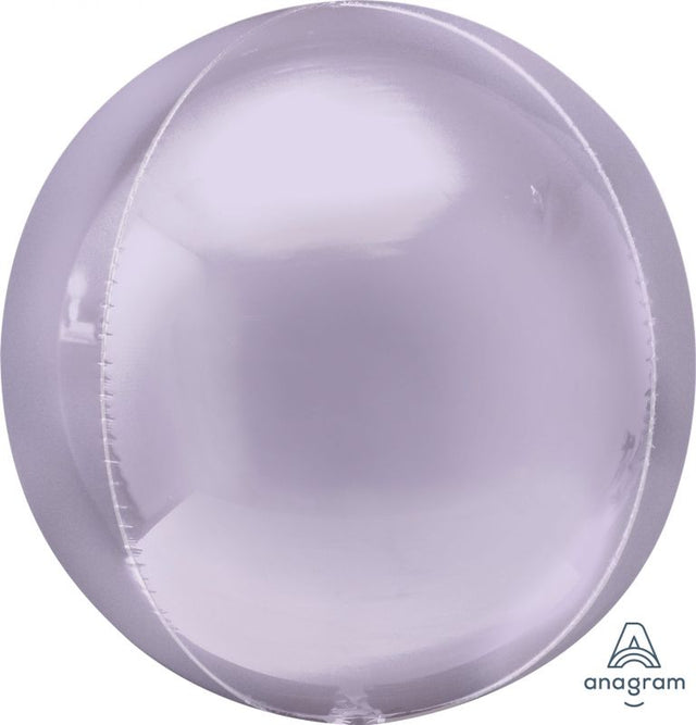 Pastel lilac Orbz XL balloon, 38cm x 40cm, perfect for celebrations and decor at any event.