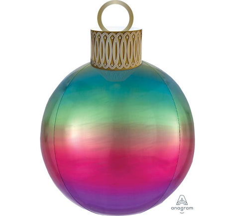 Colorful Ombre Rainbow Orbz balloon and ornament kit, perfect for vibrant celebrations and party decorations.