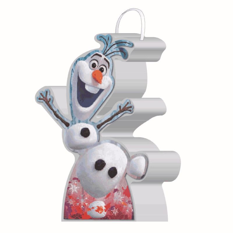 Miniature Frozen 2 decorations featuring Elsa, Anna, and Olaf, perfect for home decor and themed parties.