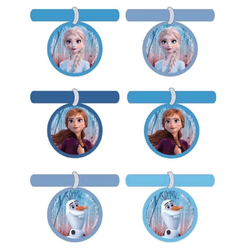 Colorful Frozen 2 hair ties featuring characters like Elsa and Anna, perfect for fun and stylish hairstyles. Pack of 8.