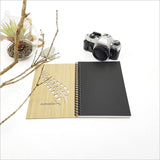 Small Bamboo Journal with Aotearoa fern design, 110 pages of eco-friendly 110gsm paper for versatile writing and creativity.