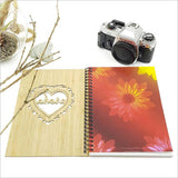 Eco-friendly Aroha Small Bamboo Journal, FSC-certified, 110 pages, perfect for travel, sketching, and daily notes.