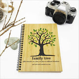 Small Bamboo Journal featuring a laser-cut family tree design, perfect for documenting memories and family history.