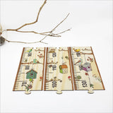 Height chart ruler featuring playful bird design, crafted from eco-friendly pine veneer, measures 1.5m for tracking growth.