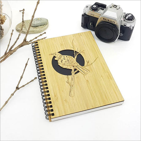 Small Bamboo Journal: Tui, made of sustainable bamboo, 110 pages, perfect for journaling, sketching, and travel notes.