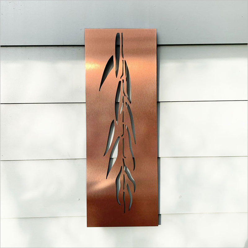 Wall Art - Large Panel Willow Single(Brushed Copper)