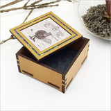 Elegant small trinket box featuring a kiwi design on NZ veneer, perfect for storing keepsakes and enhancing home decor.