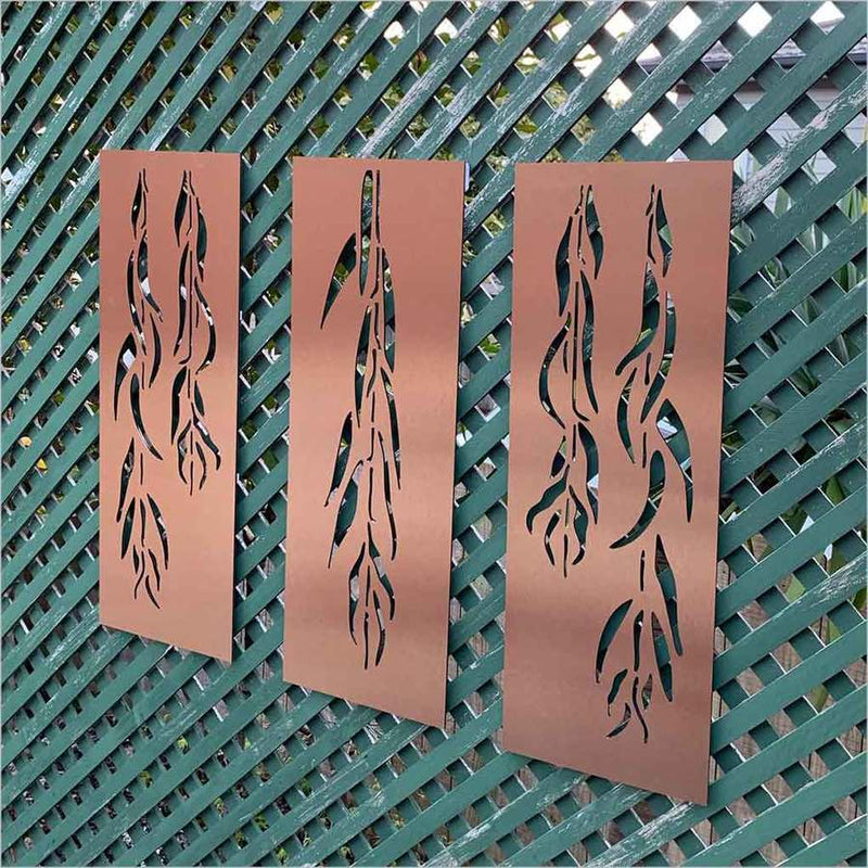 Wall Art - Large Panel Willow Single(Brushed Copper)