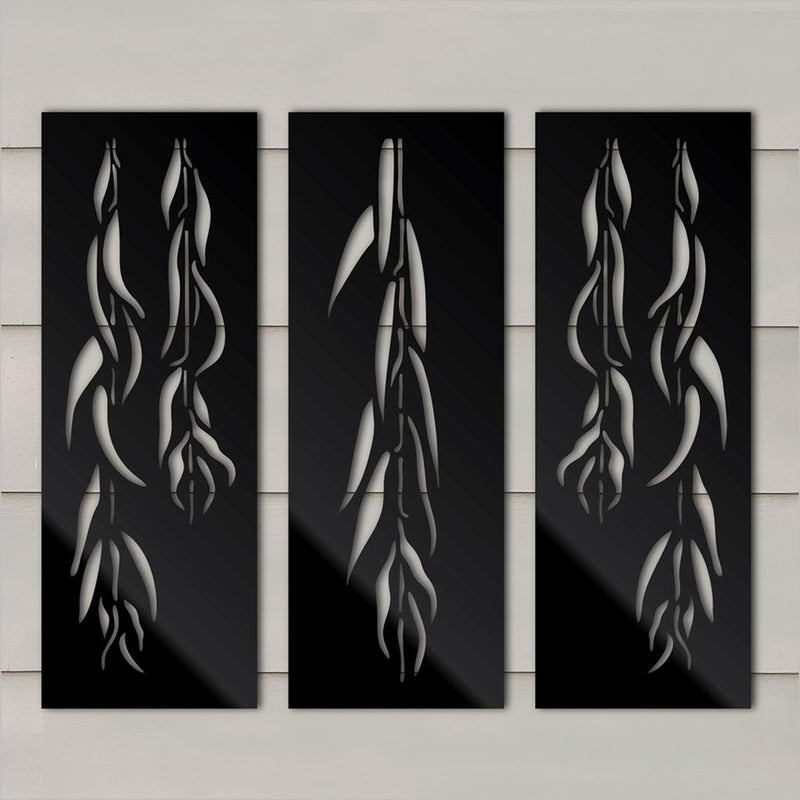 Wall Art - Large Panel Willow Right (Black)
