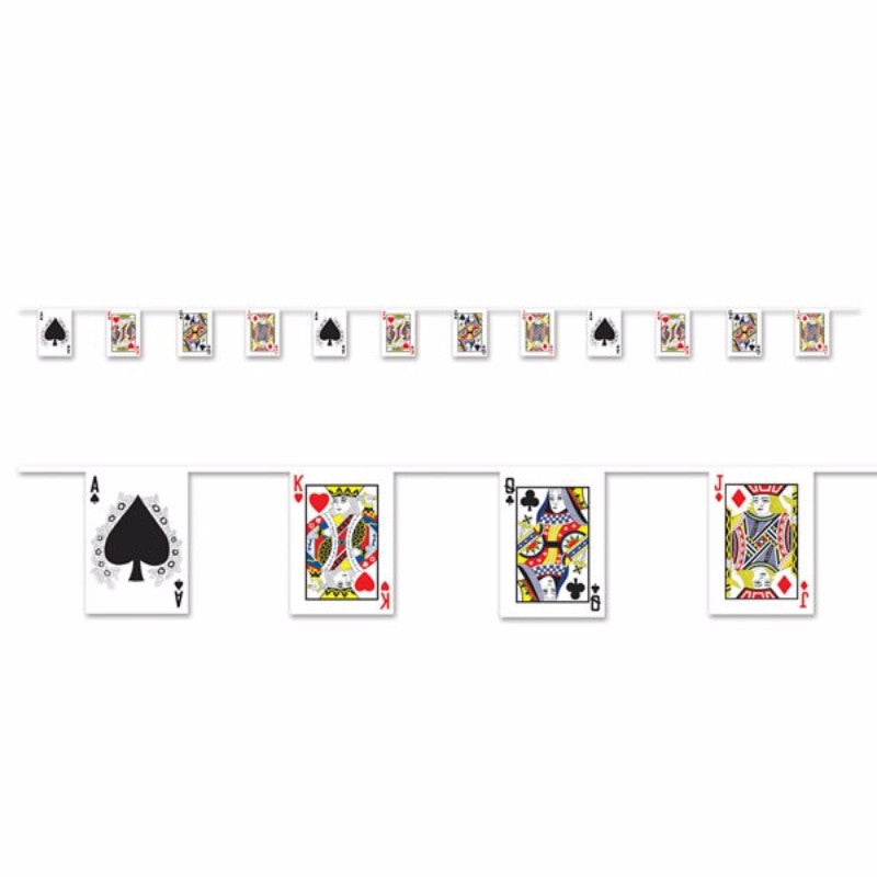 Playing Card Pennant Banner Plastic