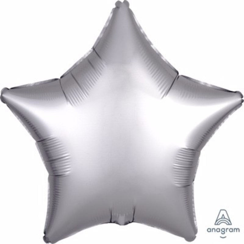 45cm Star Platinum Satin Luxe Foil Balloon