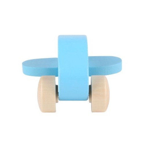 Colorful wooden little plane toy designed for imaginative play and motor skill development in young children.