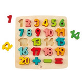 Colorful wooden number puzzle for preschoolers, featuring numbers 1-20 and math symbols for engaging learning.