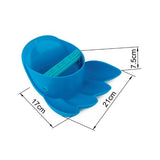 Bright blue Hape Power Paw Toy for children, designed for digging in sand and fostering creativity during outdoor play.